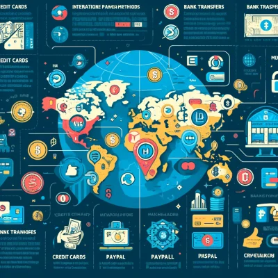 DALL·E 2024-04-22 02.06.56 - A detailed infographic illustrating various international payment methods. The image should display icons and brief descriptions for different payment